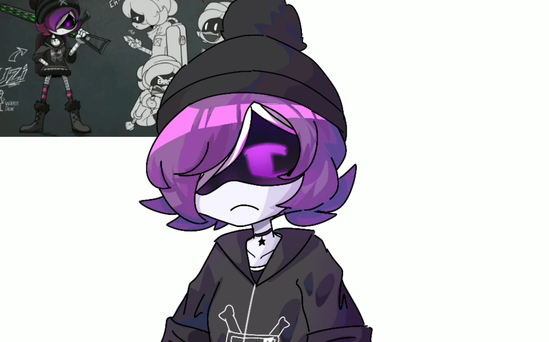 【无机杀手/uzi 绘画过程】