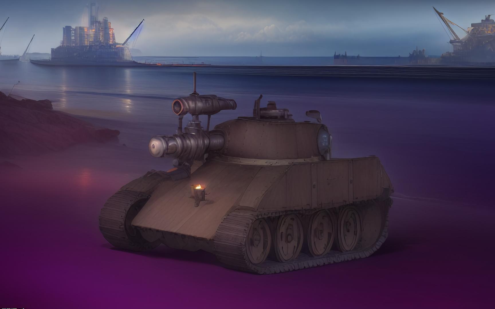 【战地5】废弃的谢尔曼被ai画了20次后