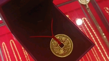 千足金龙凤金牌#黄金按克卖 #店内实拍视频