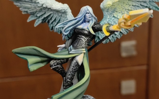 万智牌,大天使艾维欣,模型涂装过程分享.