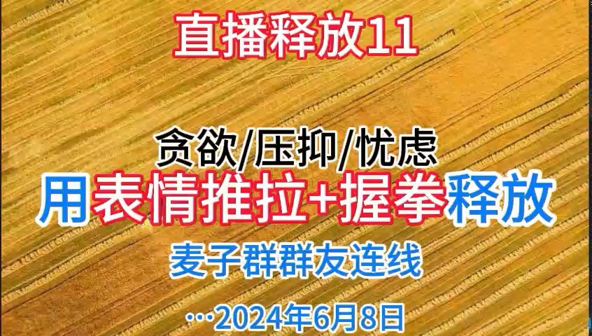 释放直播11 表情推拉+握拳释放 麦子群 圣多纳释放法哔哩哔哩bilibili