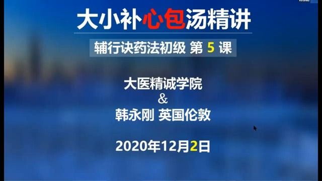 《辅行诀》大小补心包汤 韩永刚博士哔哩哔哩bilibili