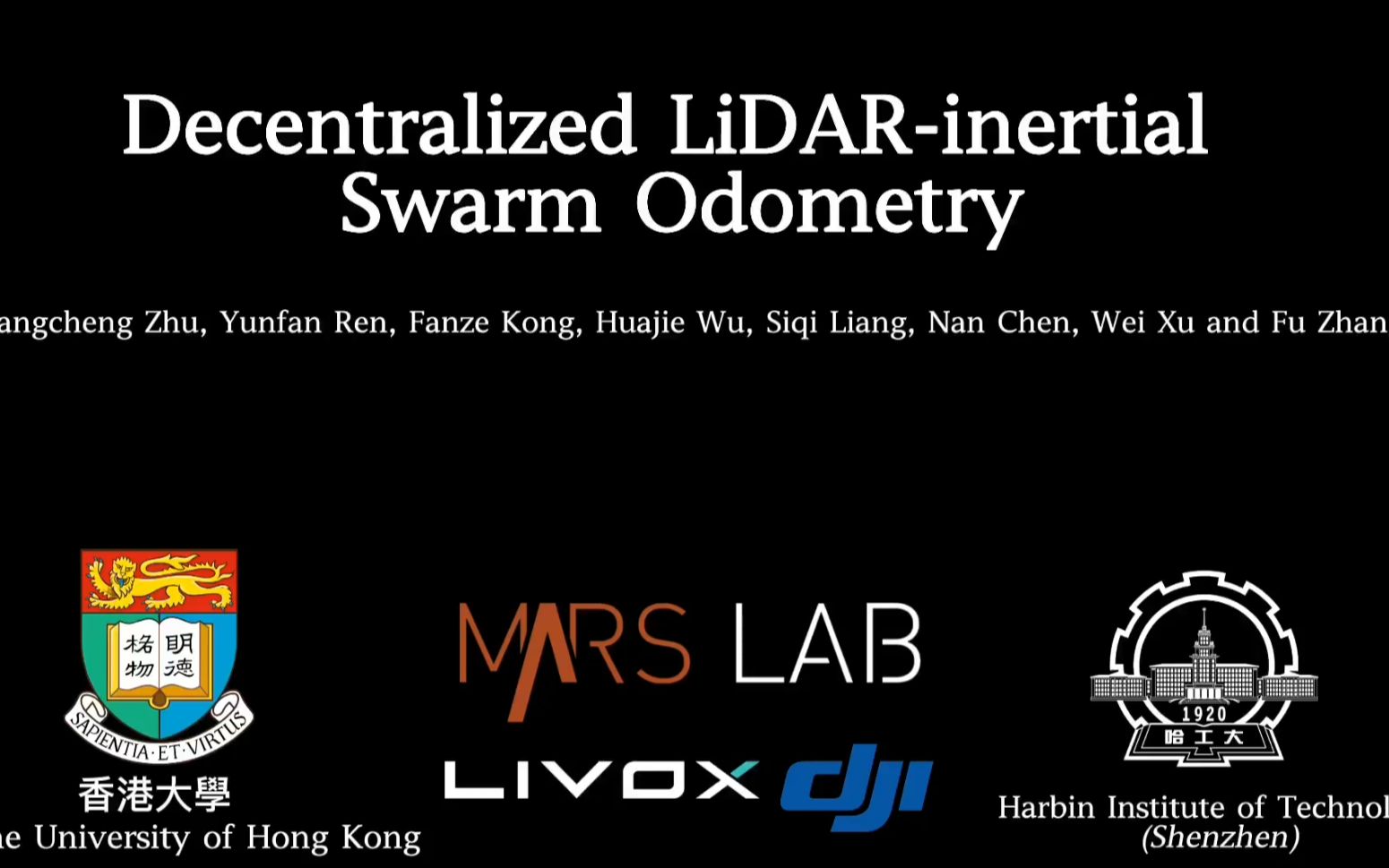 Decentralized LiDARinertial Swarm Odometry (适用于无人机集群的分布式激光惯性里程计)哔哩哔哩bilibili