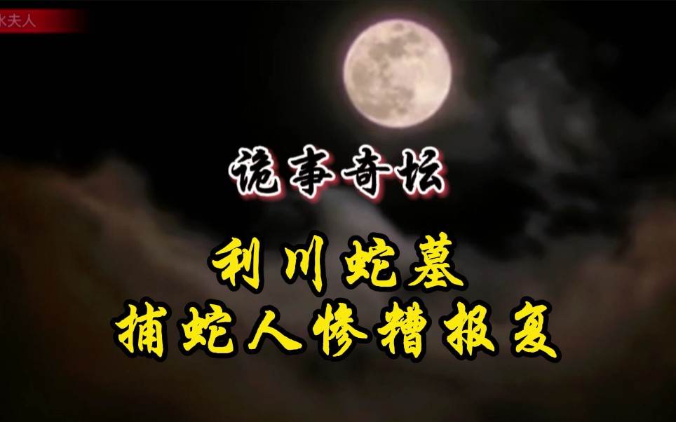 诡事奇坛 利川蛇墓 捕蛇人惨遭报复哔哩哔哩bilibili