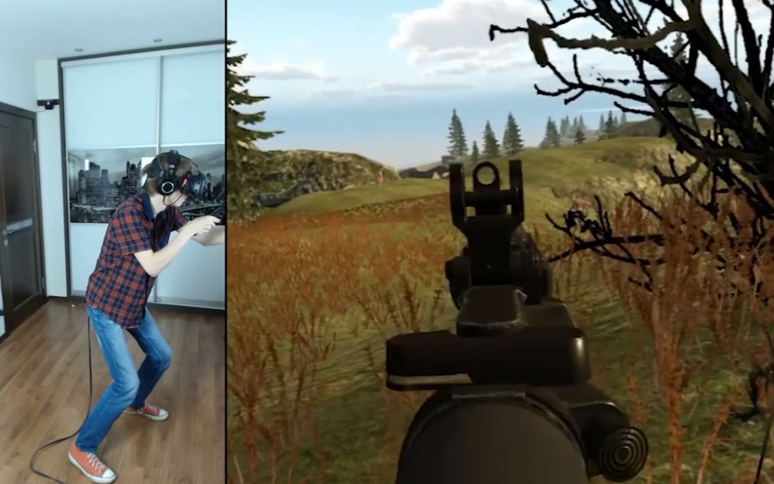 绝地求生用vr玩更爽,让你身临其境感受吃鸡画面,快来感受一下_哔哩