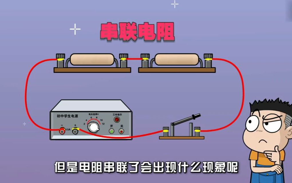 [图]趣味动画物理，串联电路的电阻关系