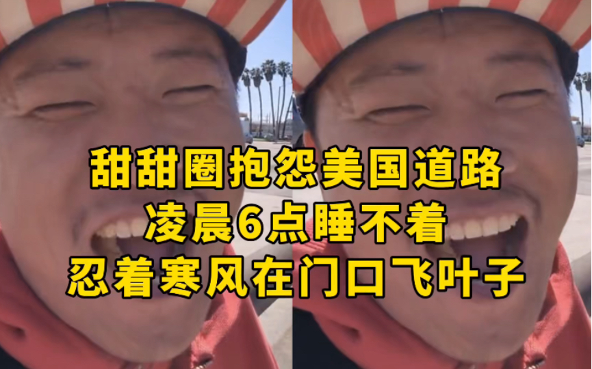 【电子宠物甜甜圈】王伟恒抱怨美国道路，凌晨6点还睡不着，忍着寒风刺骨，在门口飞叶子！-爱国青年刘战神-爱国青年刘战神-哔哩哔哩视频