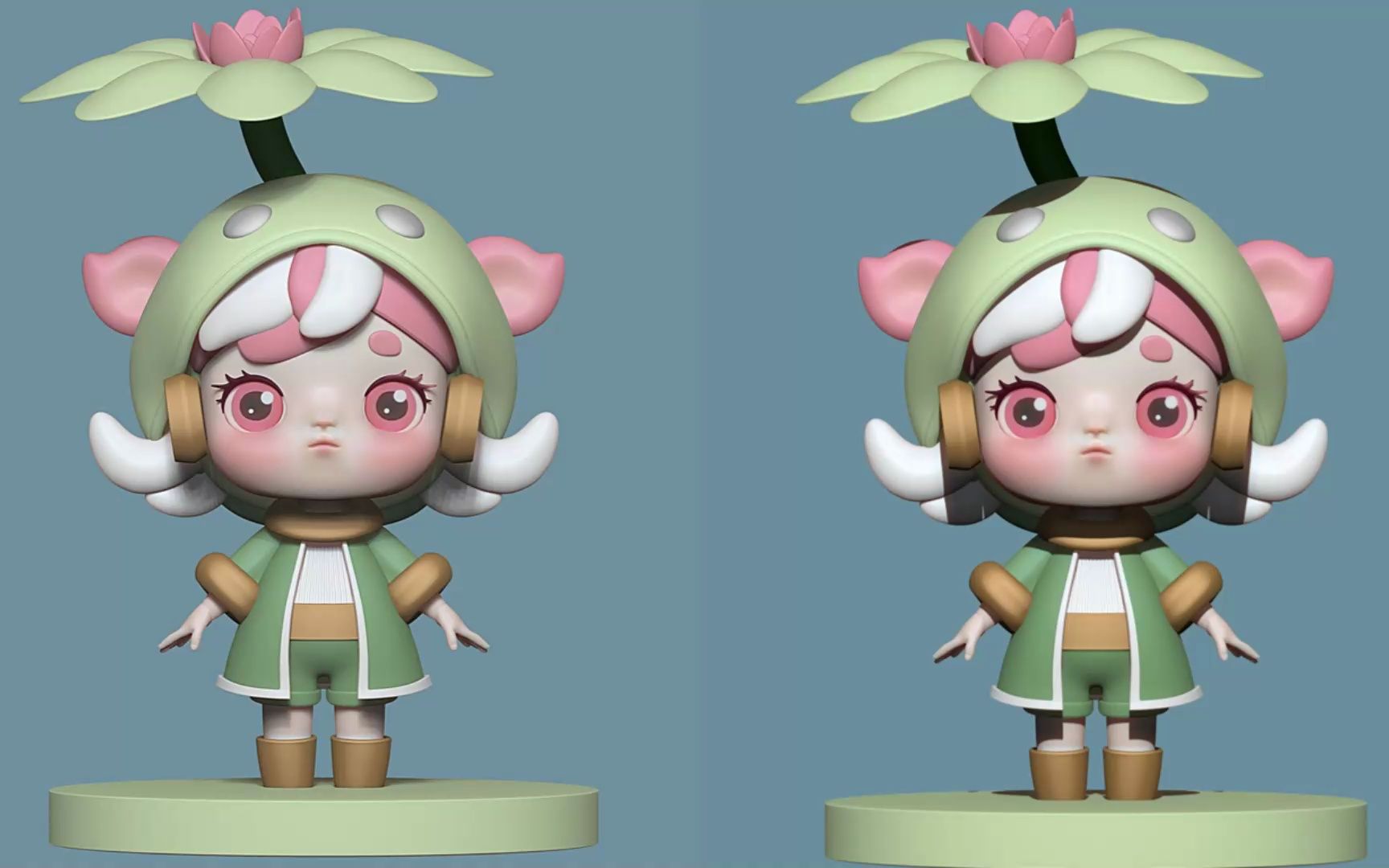 【zbrush人物建模】两组q版泡泡玛特献上!可爱晕了,还不来学吗