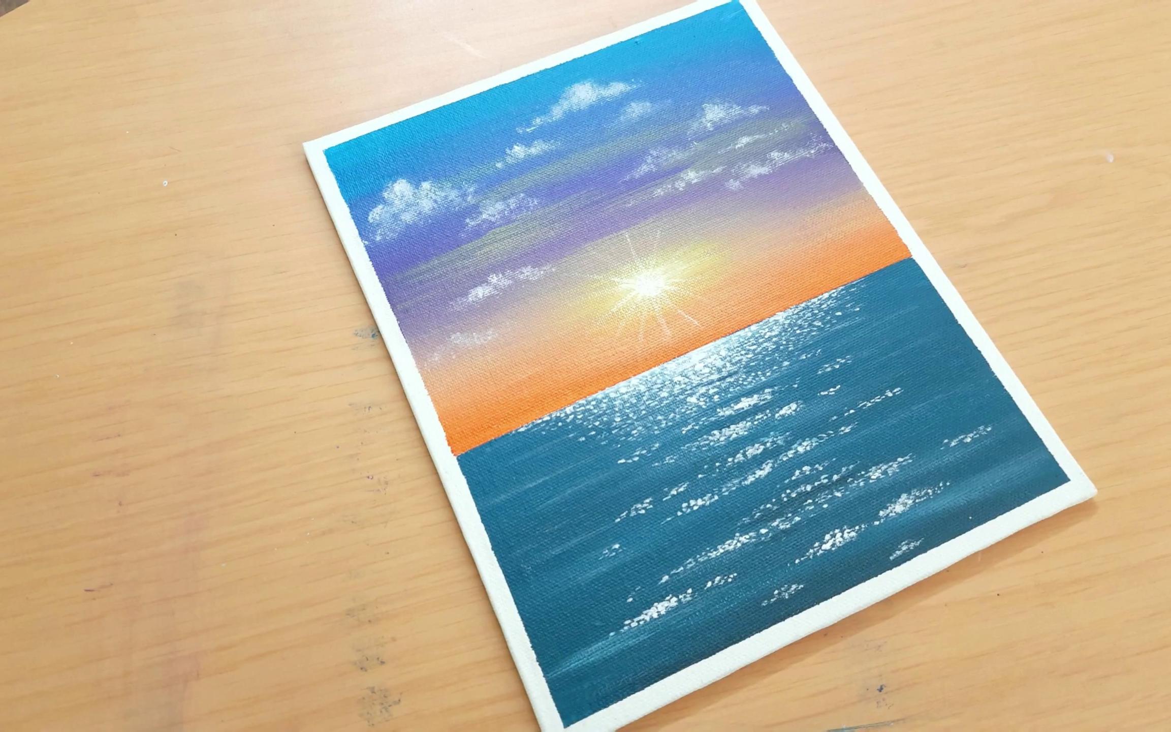 丙烯画搬运适合初学者的丙烯画sunnymorning