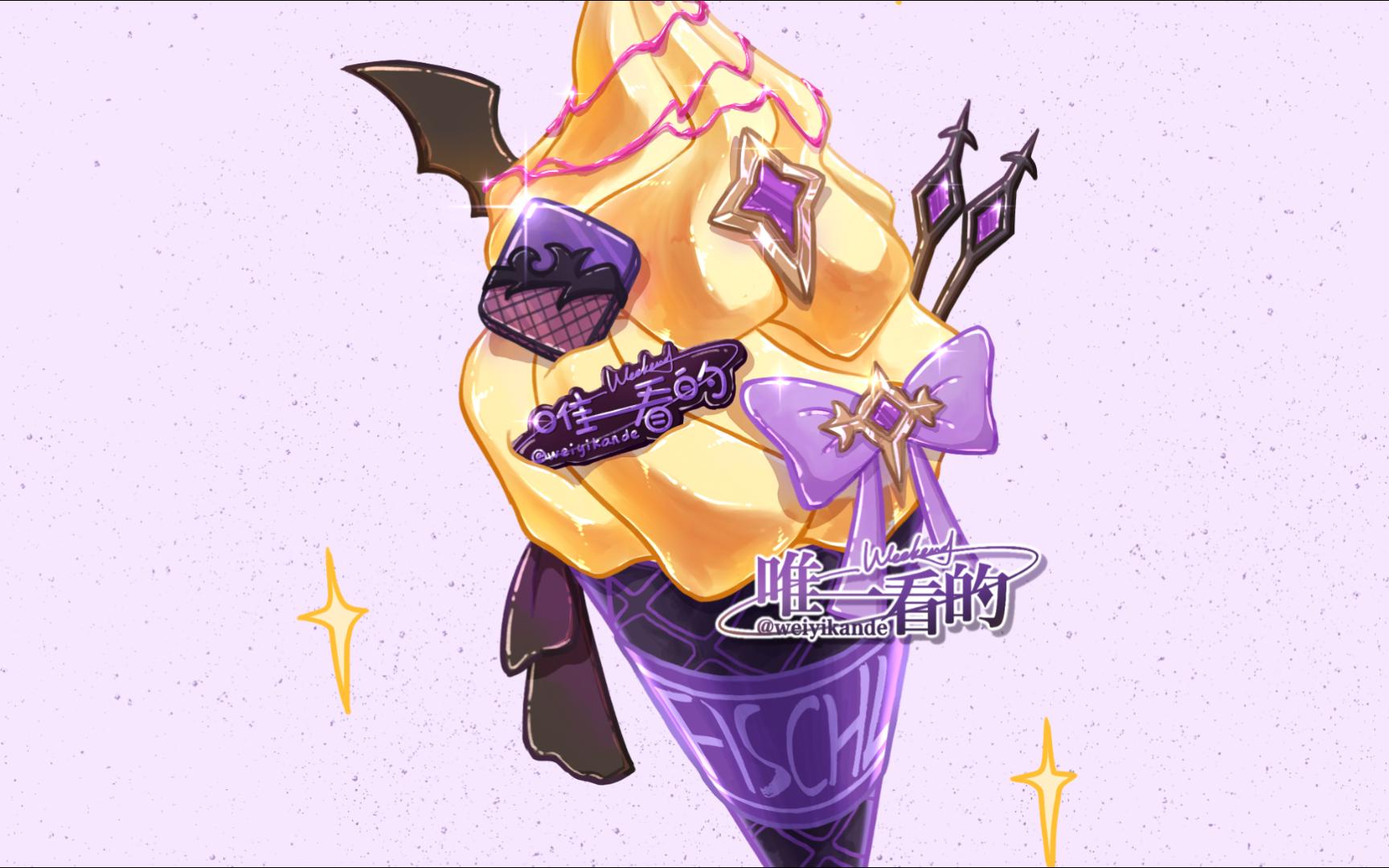 【原神】菲谢尔印象甜筒不来一个吗(绘画过程)