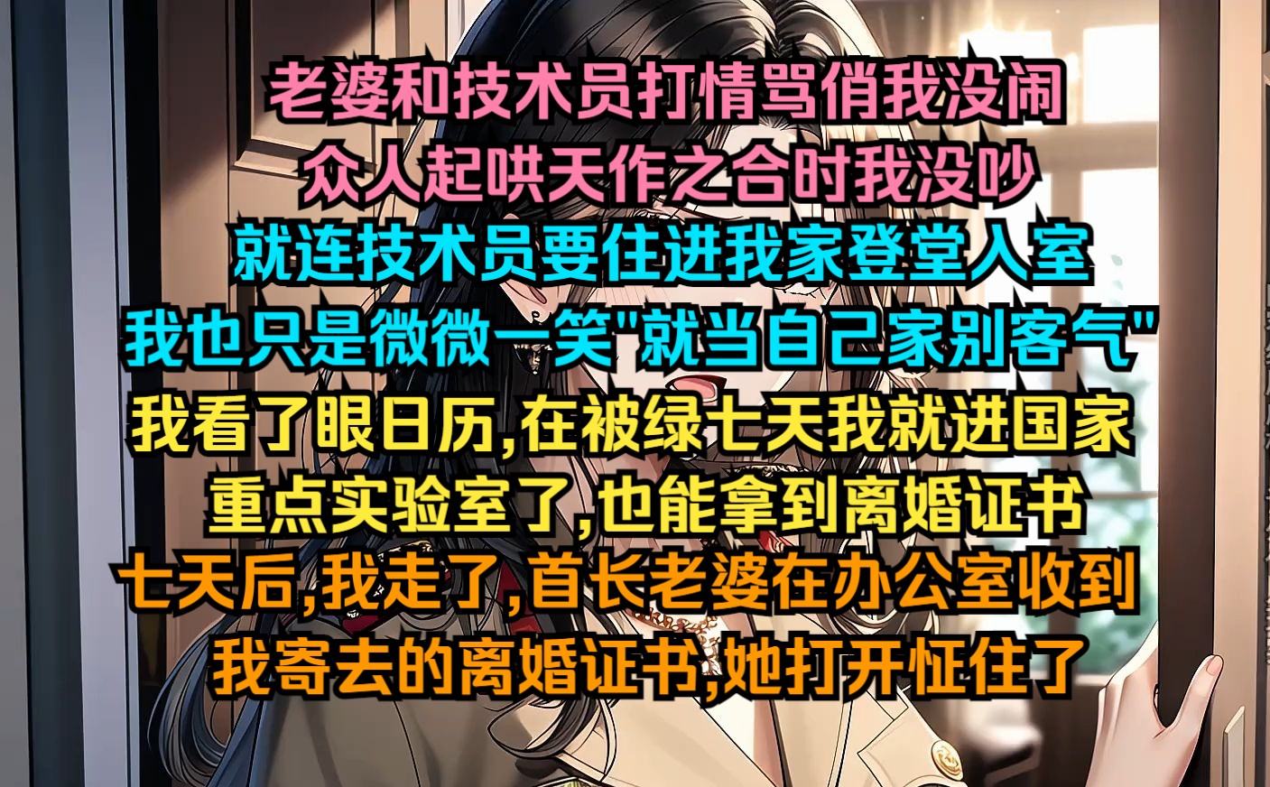 老婆和技术员打情骂俏我没闹,众人起哄天作之合时我没吵,就连技术员要住进我家登堂入室,我也只是微微一笑＂就当自己家别客气＂哔哩哔哩bilibili