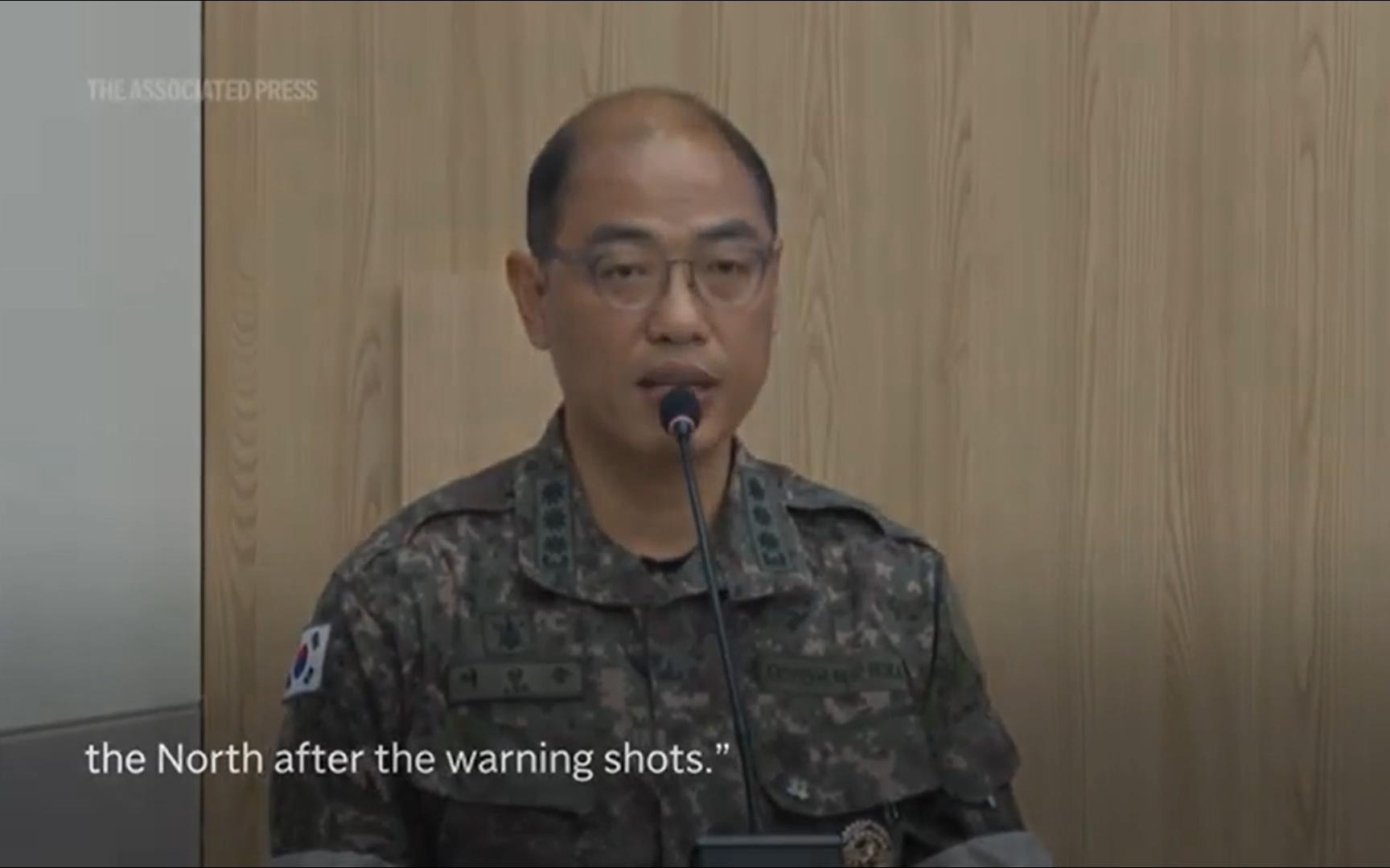 韩国军方:朝鲜士兵6月9日中午越过陆地边界,韩国士兵鸣枪警告