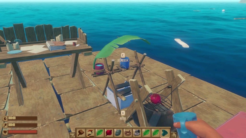 木筏求生02:来到木筏世界第二天,想起了我的女朋友.下一步怎么走啊?