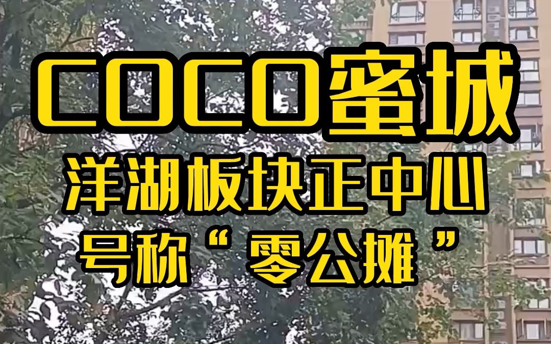 coco蜜城,自带幼儿园和沿街商业,学校读博才洋湖小学只隔了一条马路,70多平可以做三房,号称“零公摊”,小区房龄新环境好哔哩哔哩bilibili