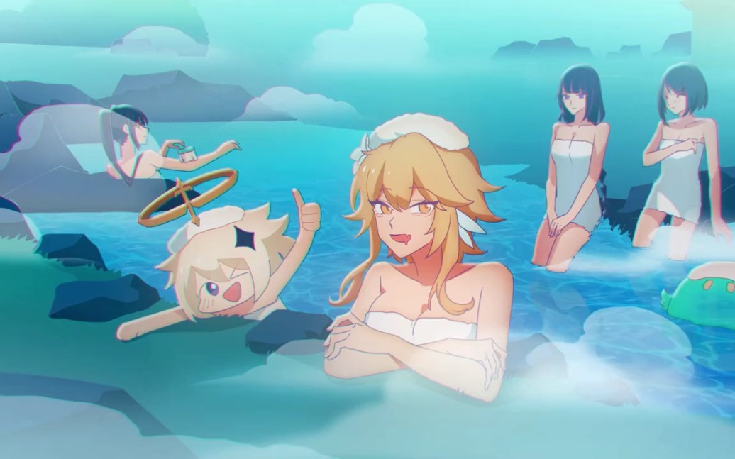 【原神】胡桃的温泉换装play