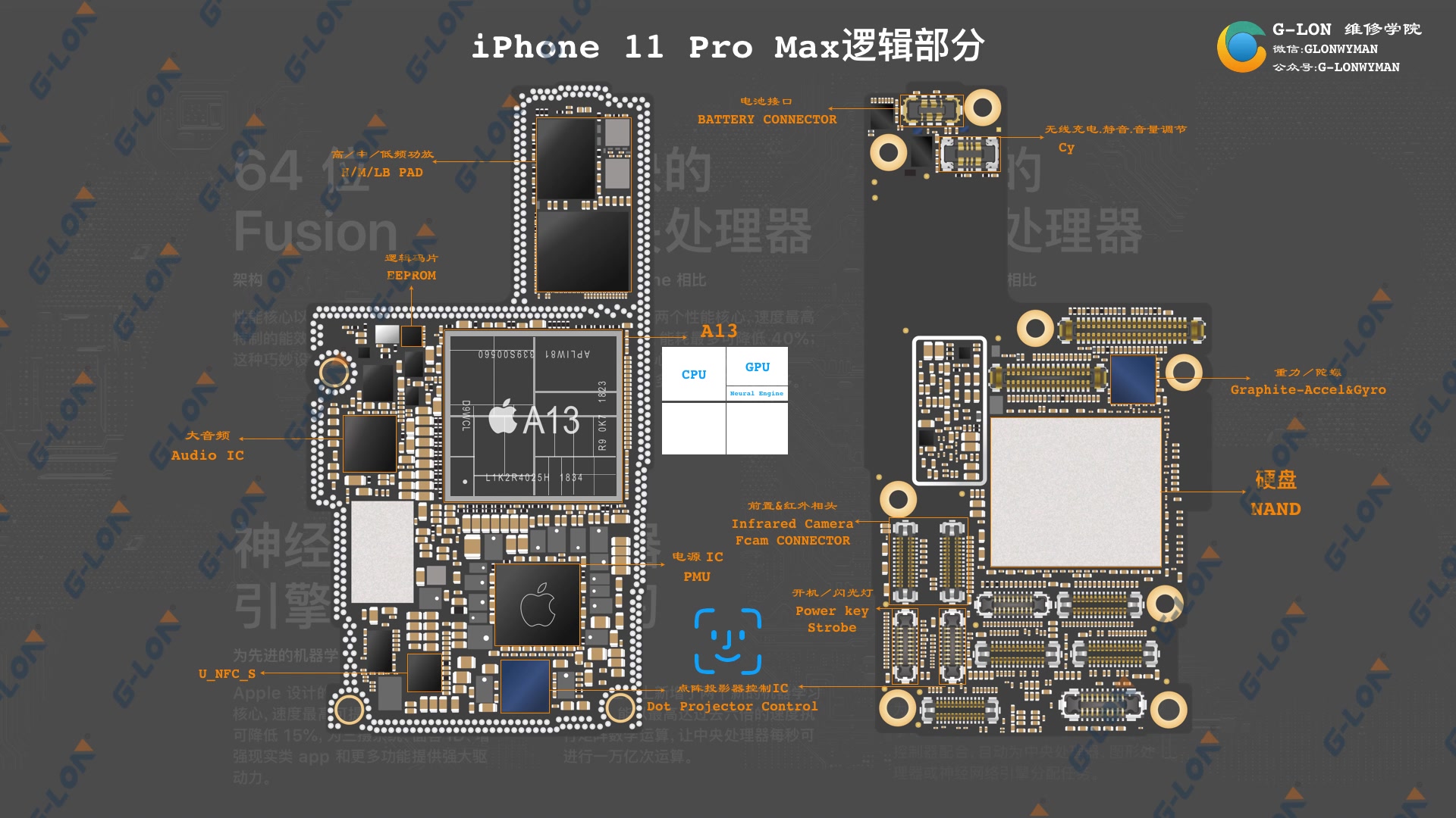 iPhone11 Pro Max内部逻辑部分结构分布哔哩哔哩bilibili