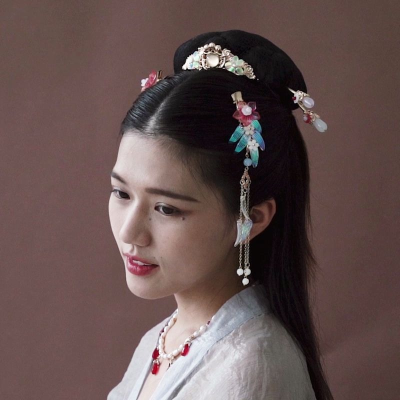 汉服头饰流苏对夹,小巧精致,流苏可拆卸哦