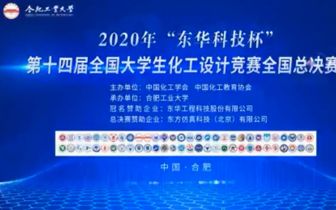 2020年全国大学生化工设计大赛总决赛南京理工大学哔哩哔哩bilibili