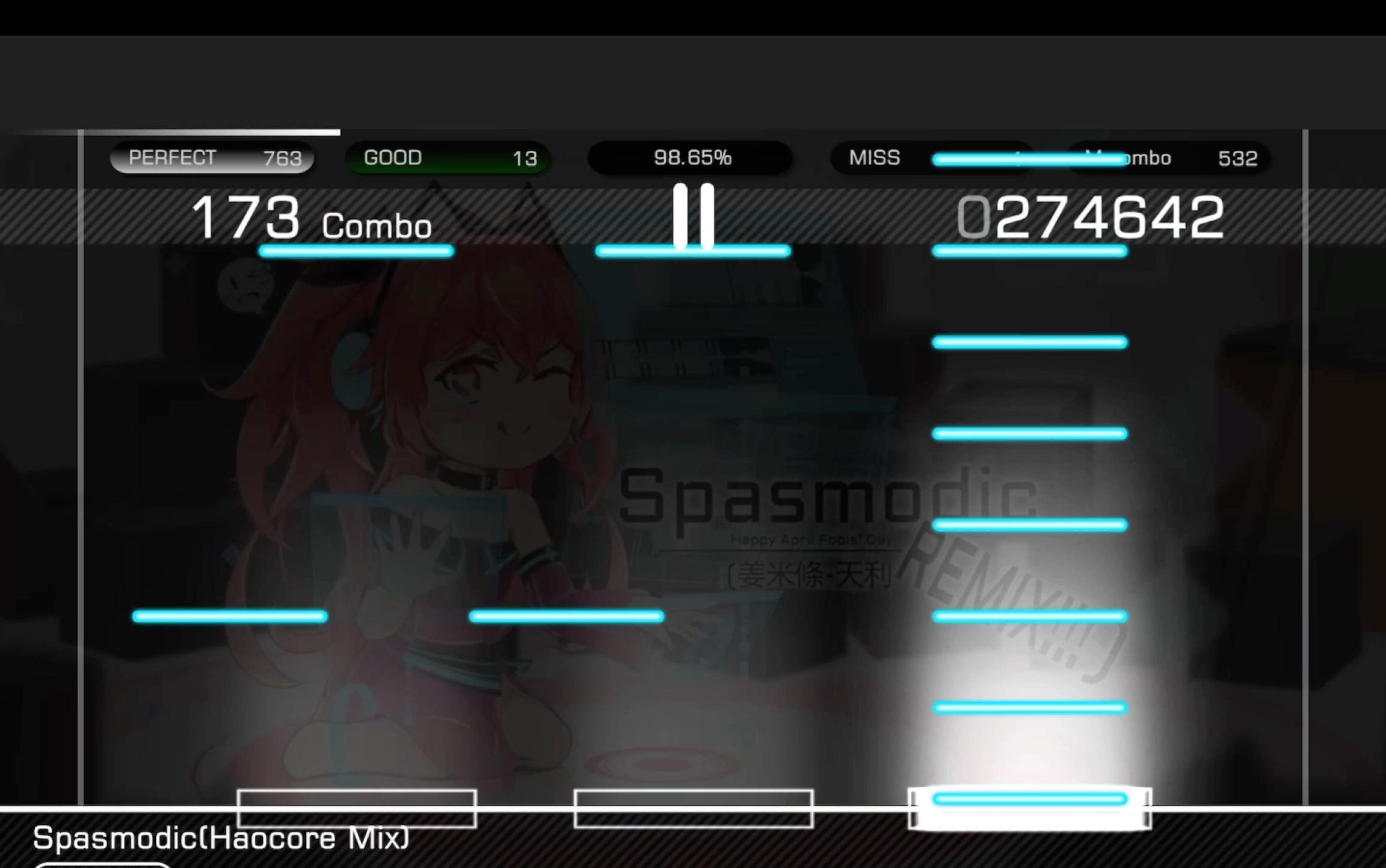 屁股肉愚人节谱,不过flick全部变成note