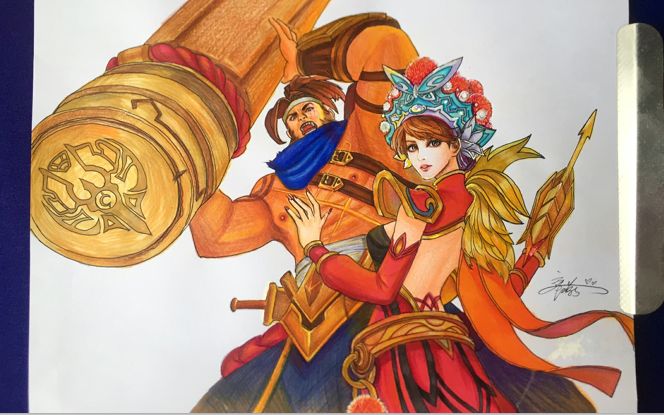 王者荣耀 苏烈别姬手绘 辛羽蒙_哔哩哔哩_bilibili