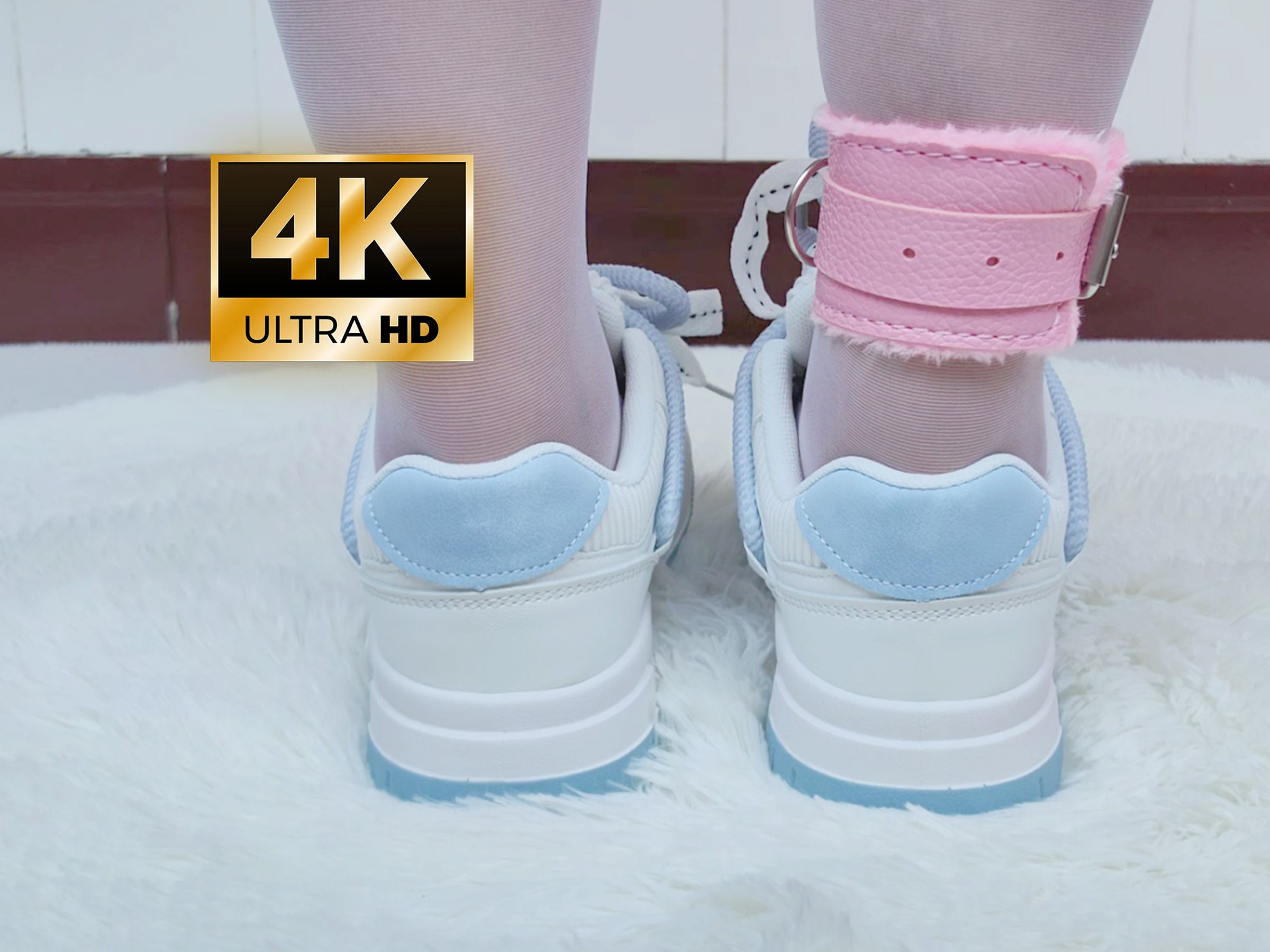 【4k】薄白丝与运动鞋