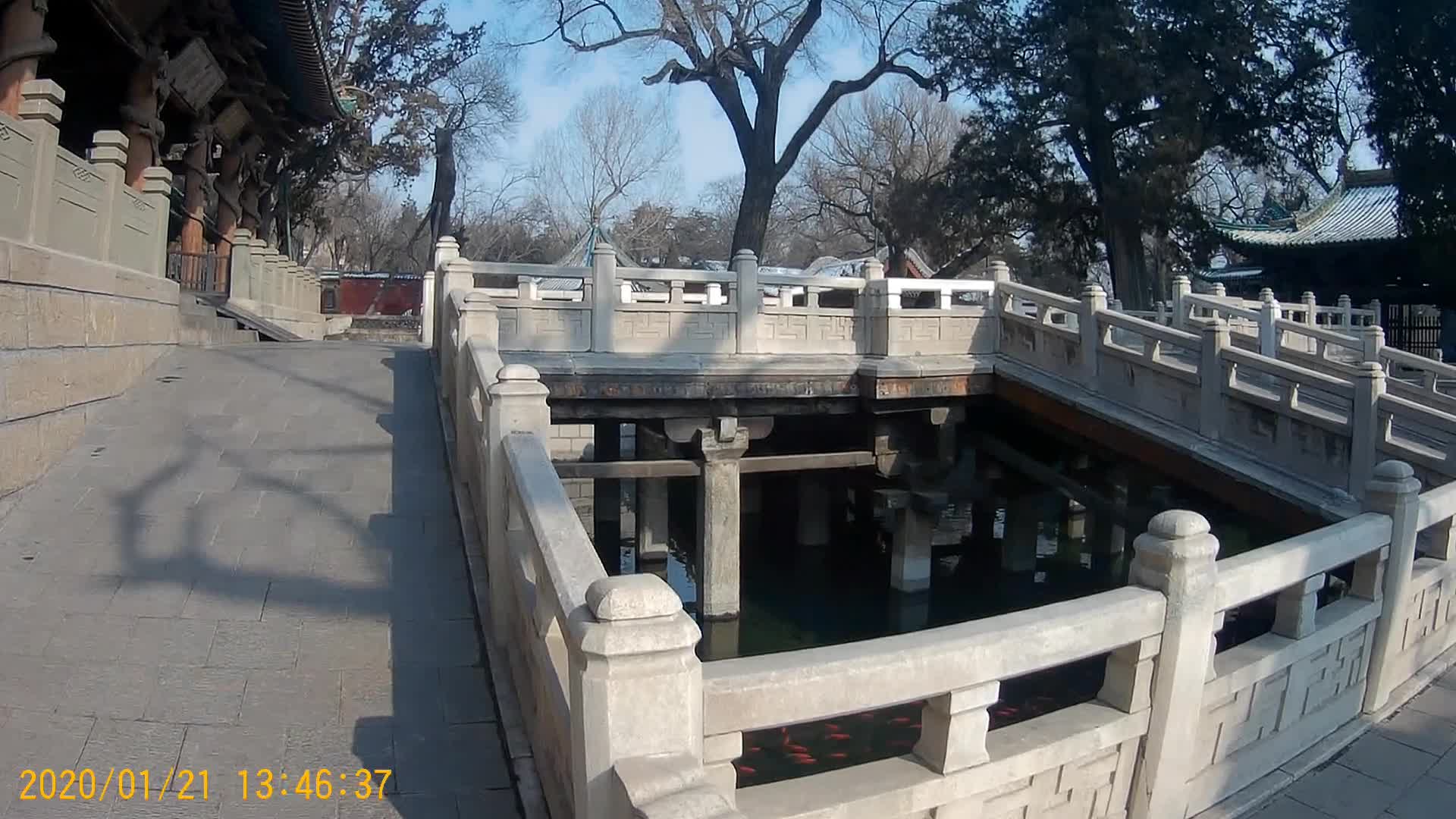 [图]【步行晋祠】3冬天逛晋祠，从圣母殿到唐槐周柏，再到后山步行至难老泉。