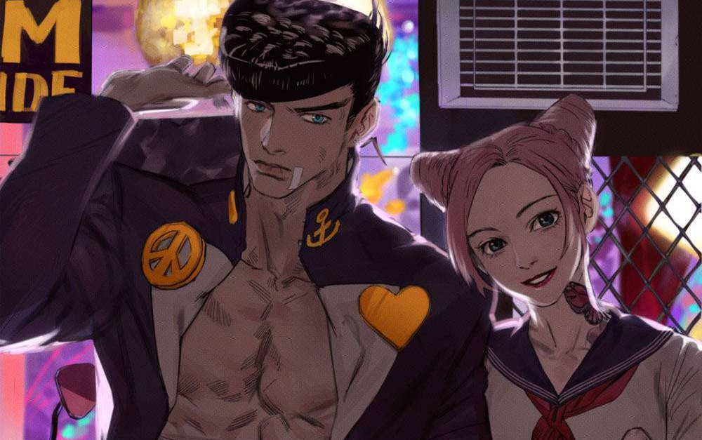 【jojo全明星战斗】jojo的奇妙辈分,东方仗助(疯狂钻石)vs空条徐伦(石