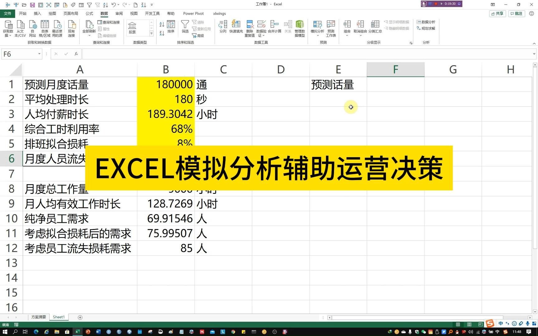 EXCEL模拟分析辅助运营决策哔哩哔哩bilibili