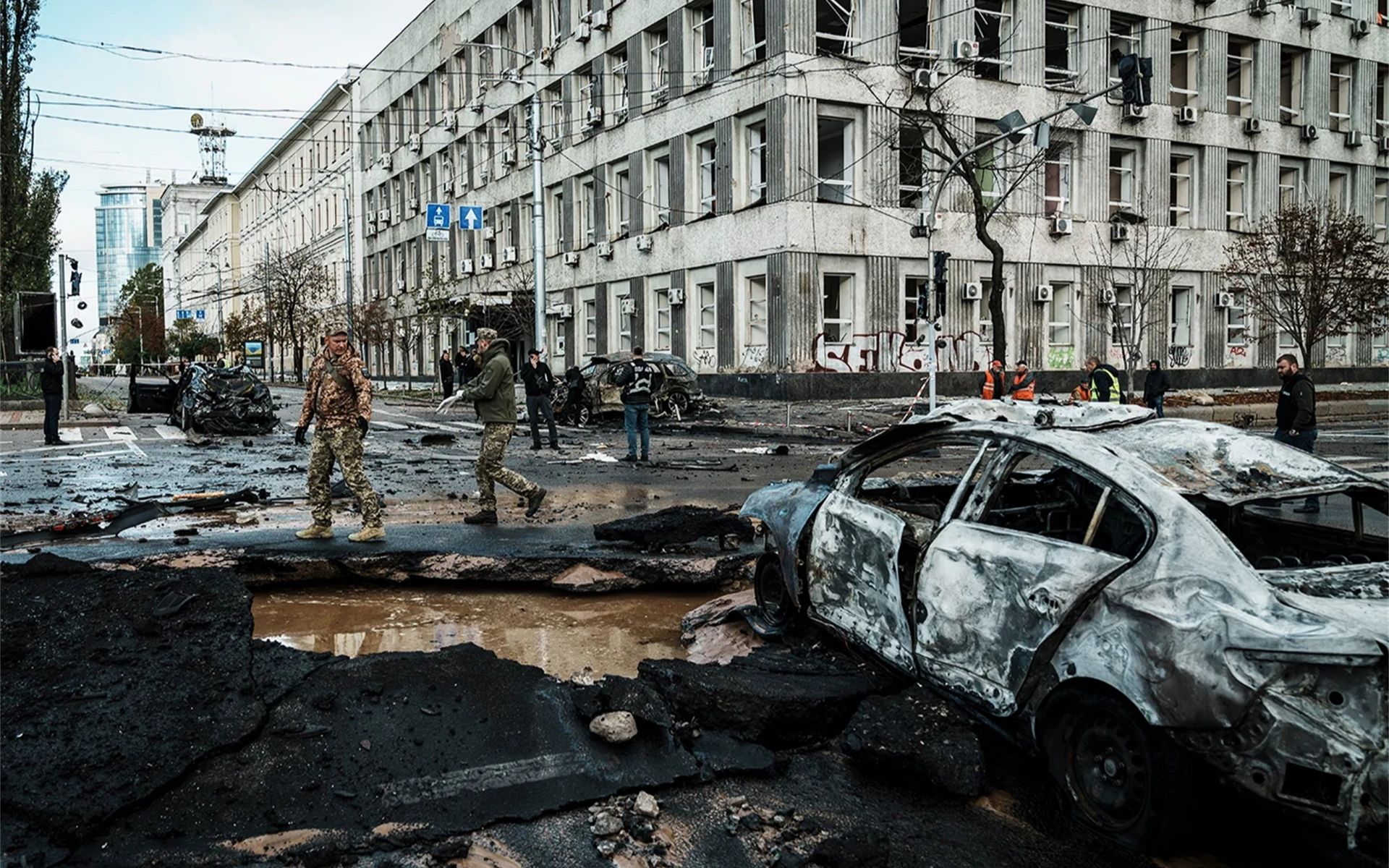 乌克兰被炸大楼图片