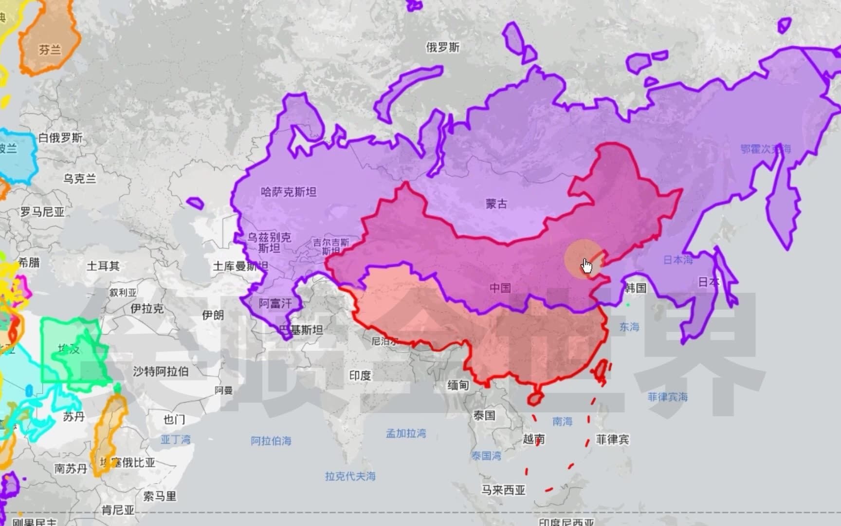 世界上一些国家和我国的面积对比哔哩哔哩bilibili