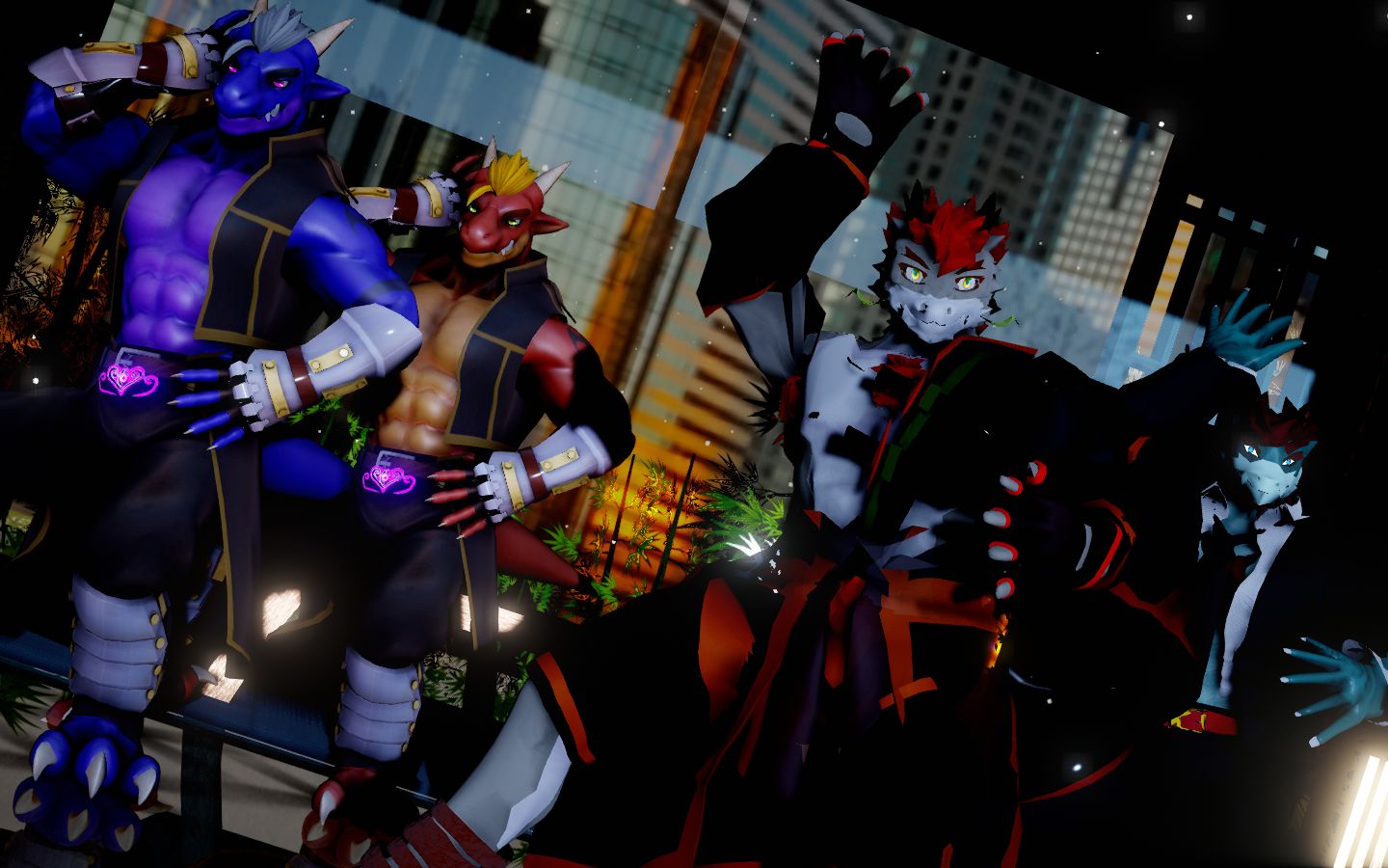 pop/stars 今晚轮到和哪条龙一起通宵打游戏了【兽人mmd】