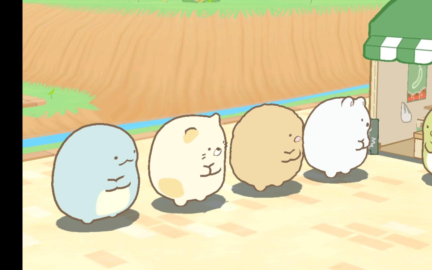 圆滚滚的小动物排排站等着发食物也太可爱了吧!【角落小伙伴】