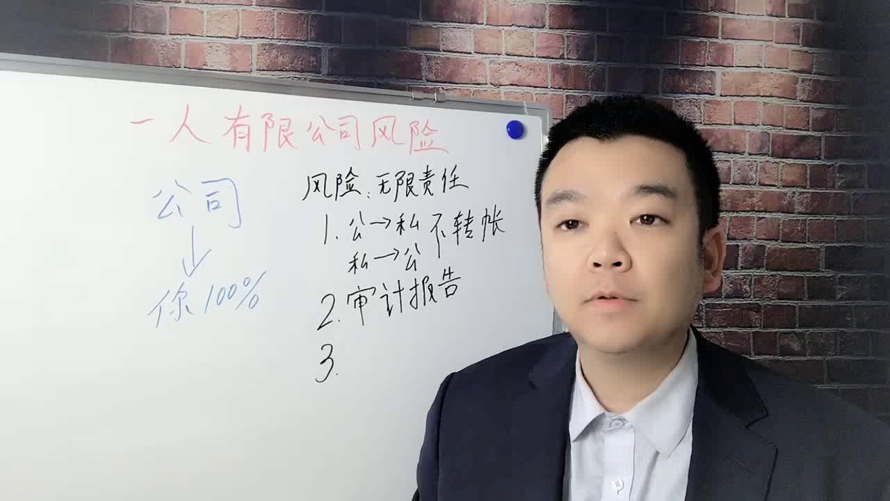 伍琳强:企业设立入门课,一人有限公司有哪些风险,如何避免?哔哩哔哩bilibili