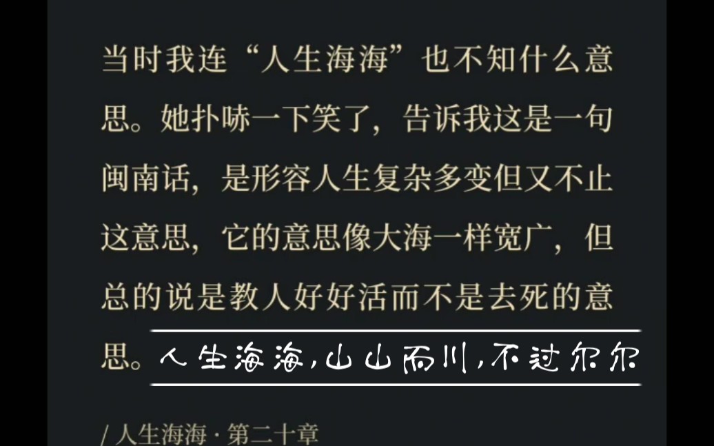 "人生海海,山山而川,不过尔尔"《人生海海》麦家