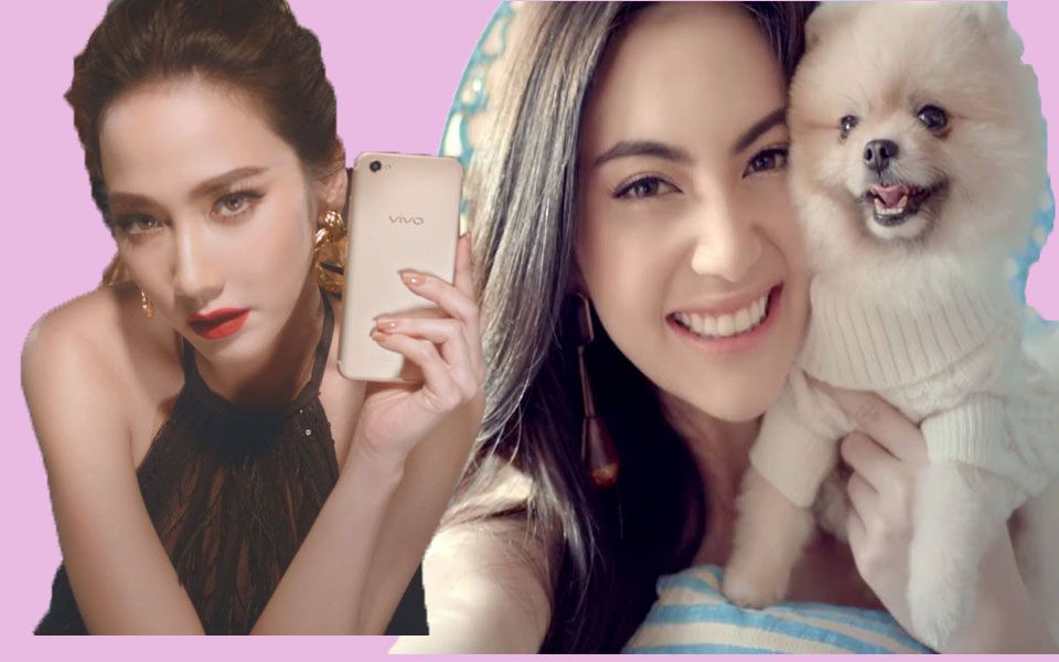 vivo 和oppo泰国两大女神amup和mai代言分别代言 那个是你心中的女神