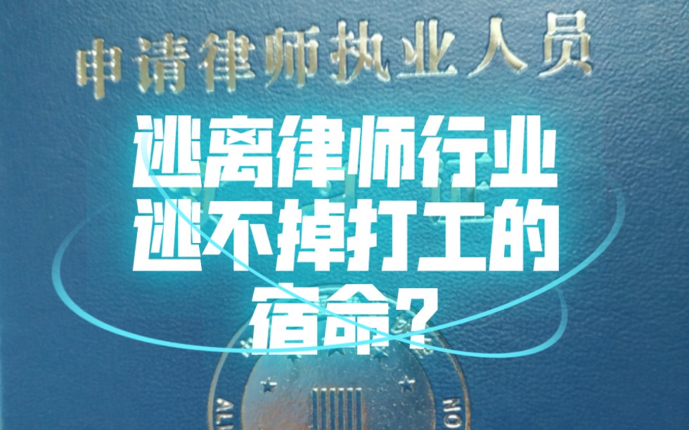 财会转金融再转行律师不到半年告终,逃不掉打工的宿命?哔哩哔哩bilibili