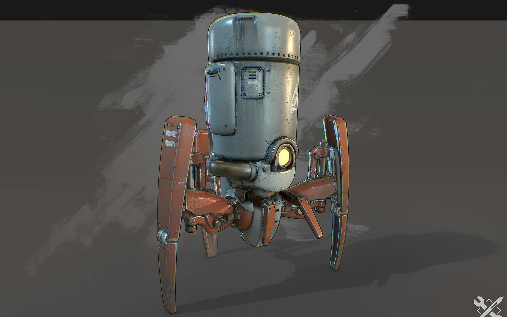 【3dmax建模】次世代科幻机器人全流程教学,适合新手学习的简单机器人