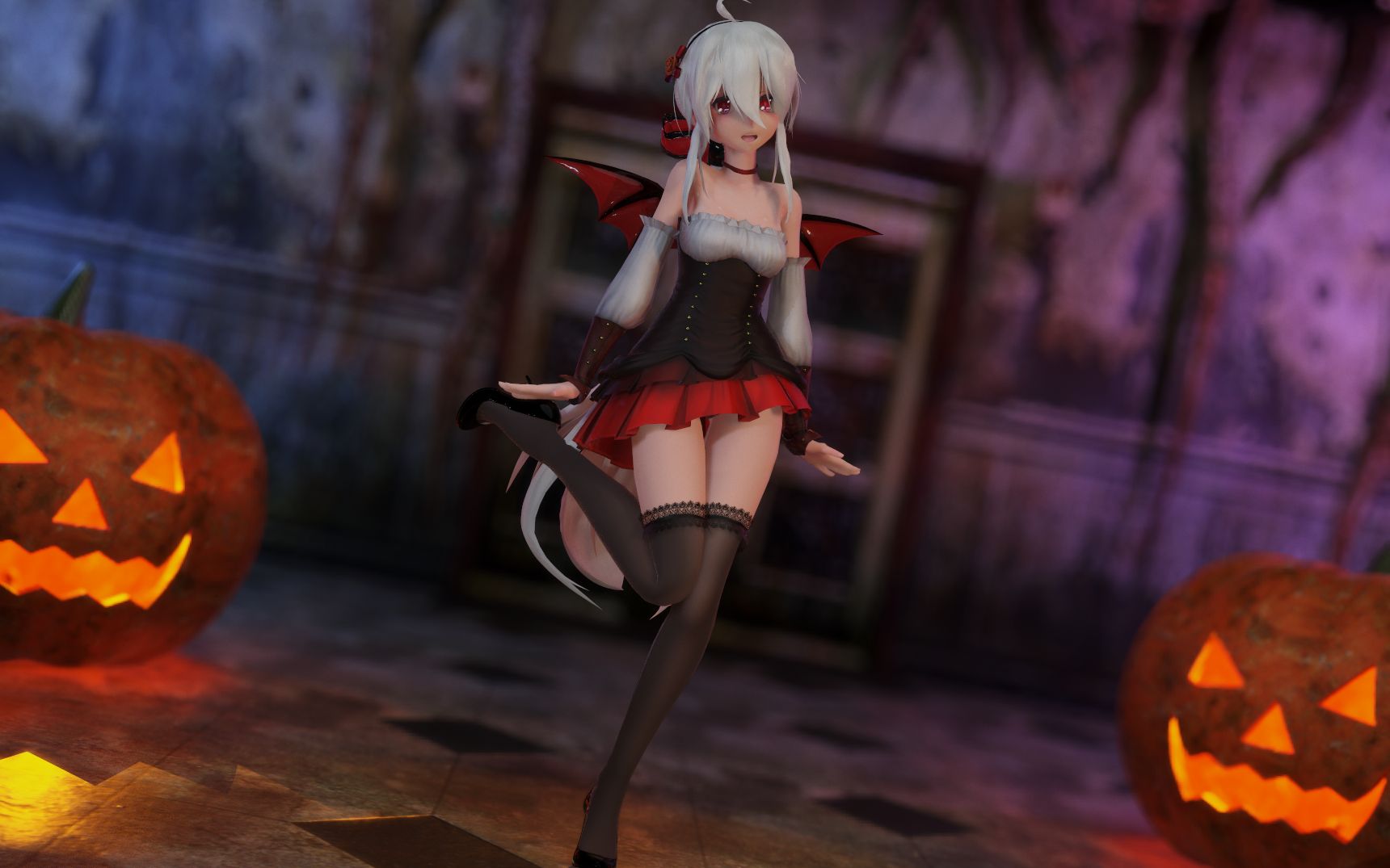 【4k】不给糖就捣蛋哦73 小恶魔弱音 happy halloween