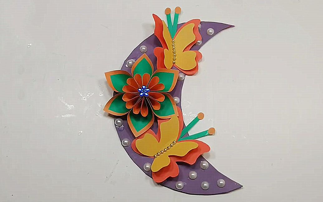 创意手工diy,带你学习如何制作漂亮的月亮壁挂!