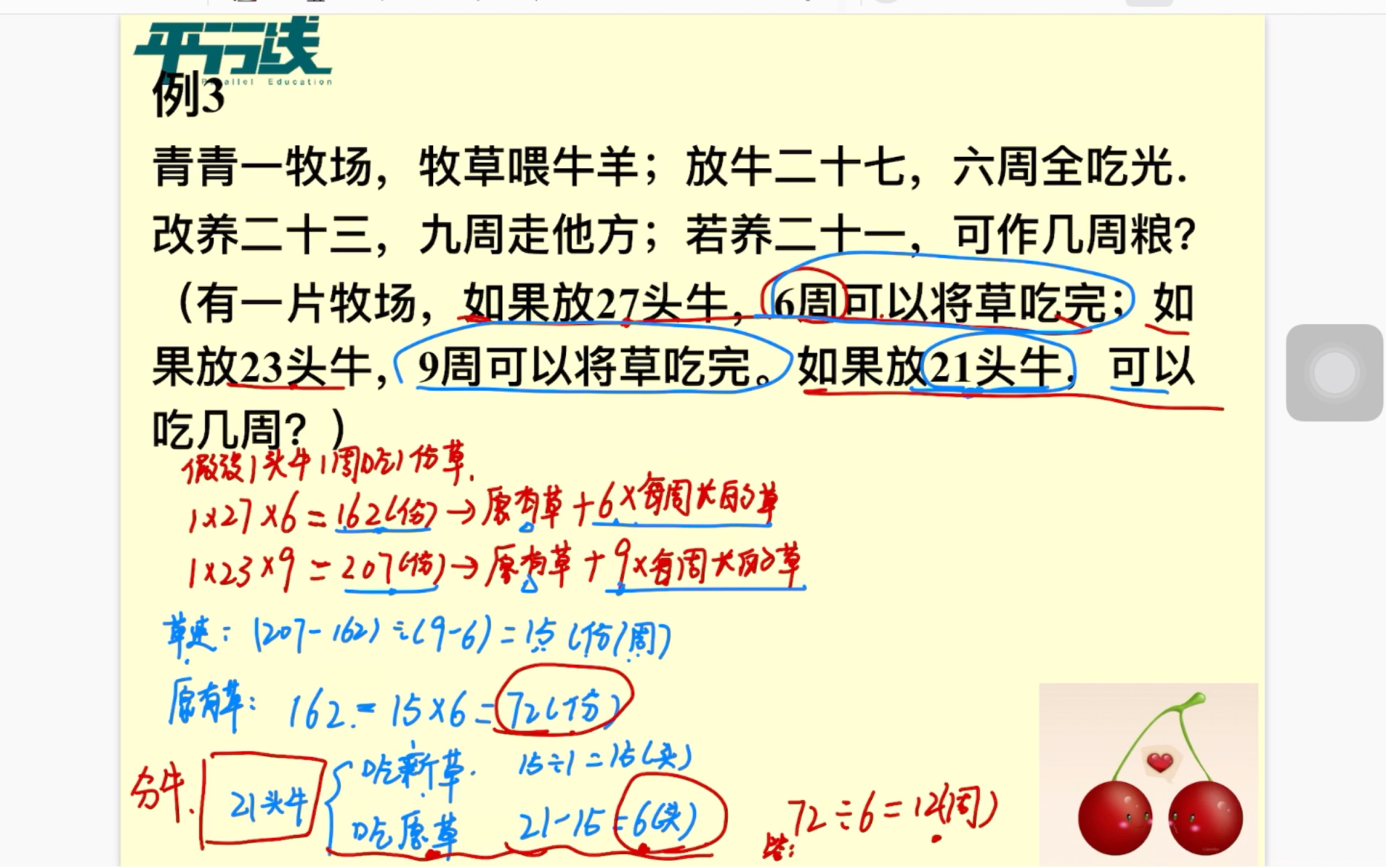 五年级第十一讲牛吃草补课视频哔哩哔哩bilibili