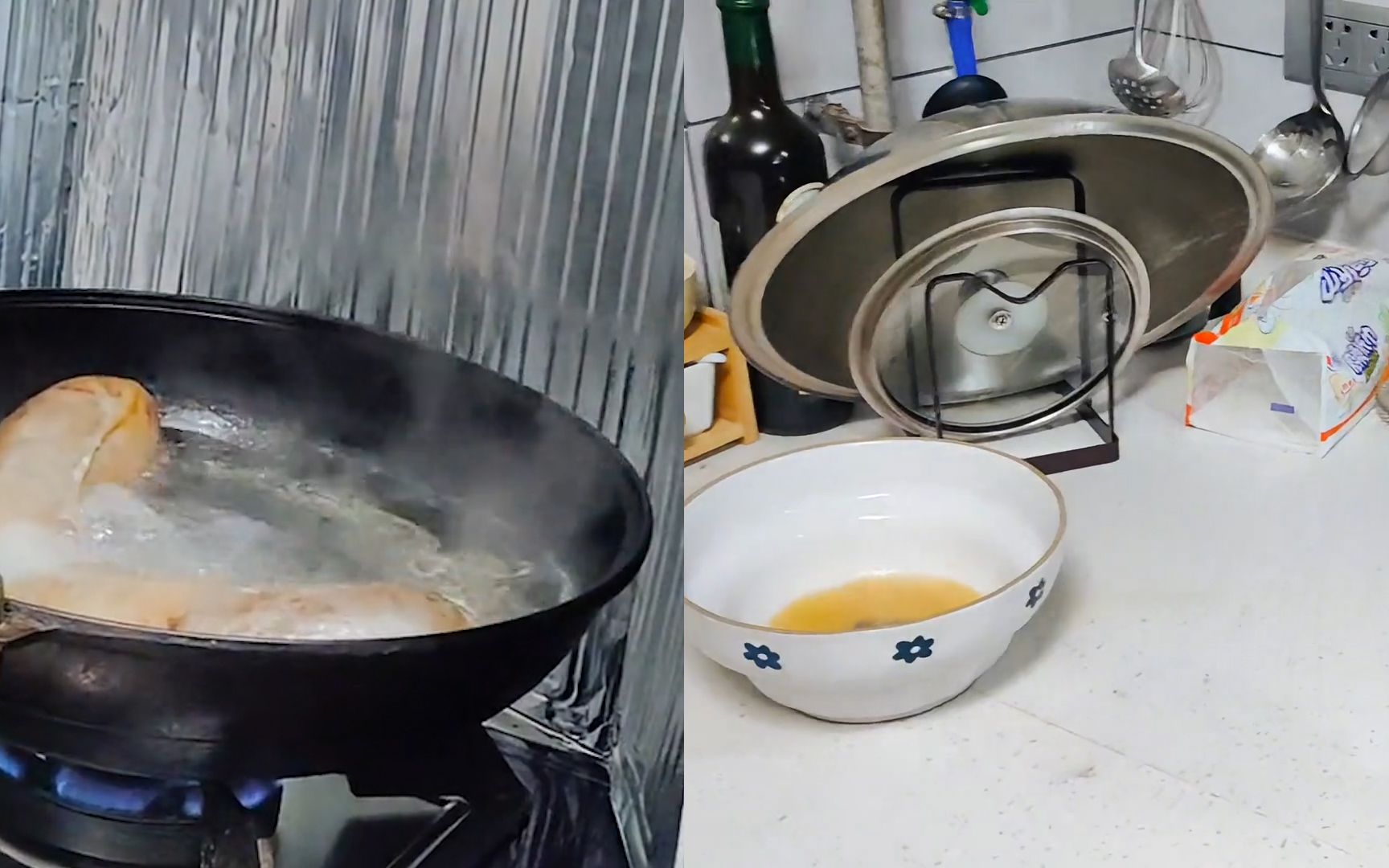 锅里煮的食材向外滋水,正好滋在一旁的碗里一滴不漏:我招惹谁了