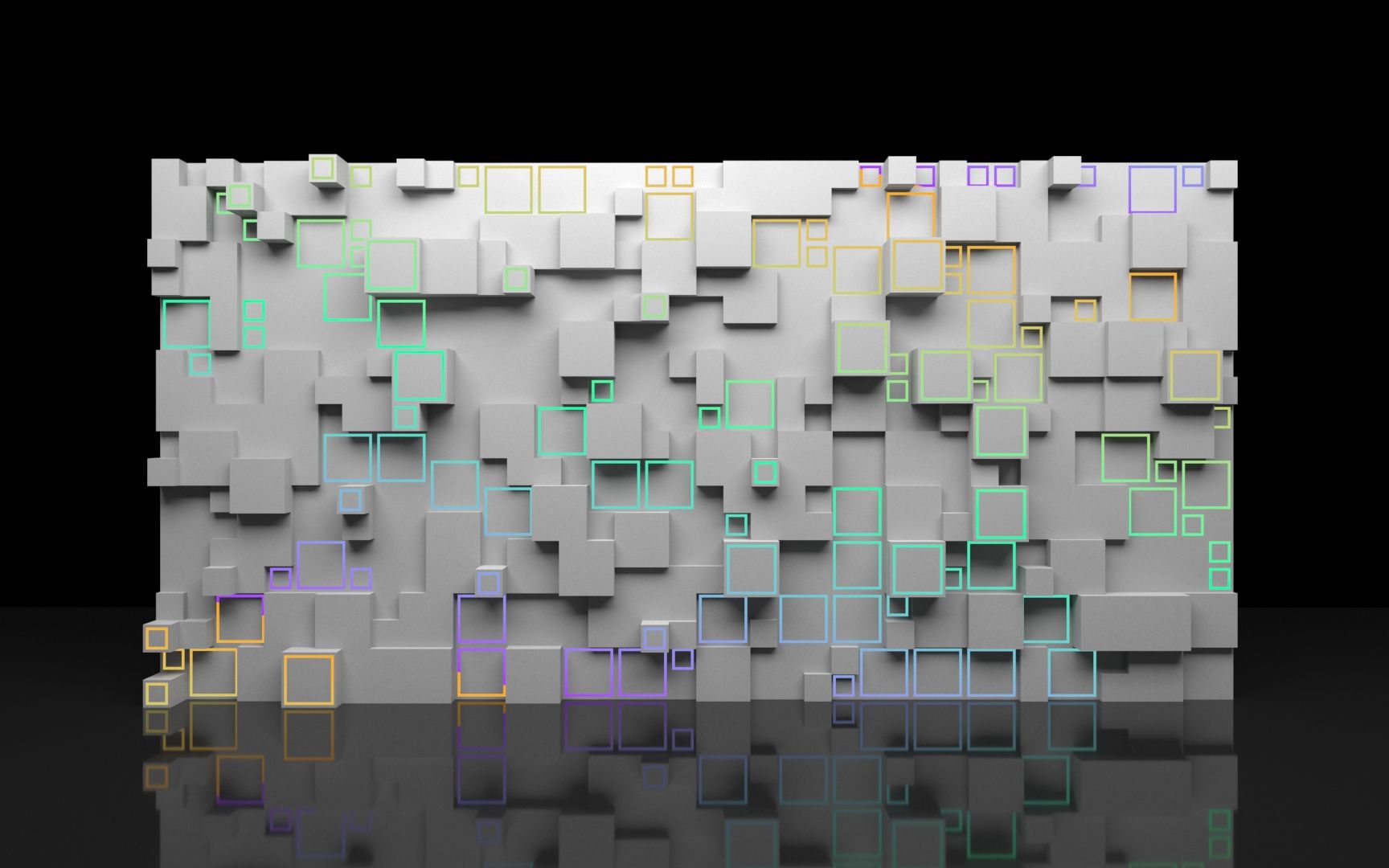 3dmax快速制作随机方块墙