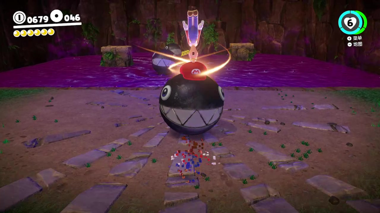 【月亮】《超级马里奥奥德赛》瀑布国-汪汪 好球!