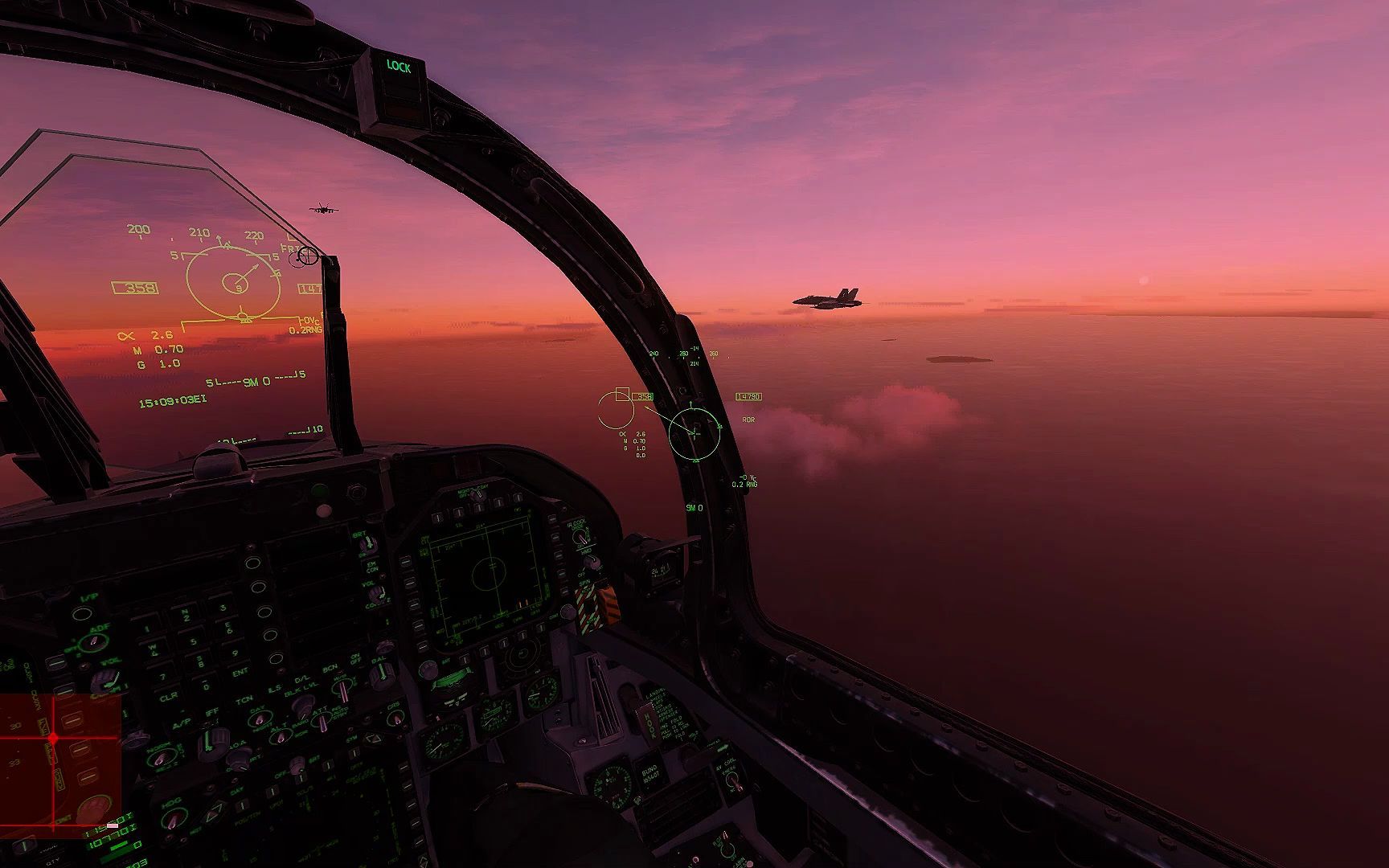 dcs:world | f/a-18c夕阳下的波斯湾编队飞行