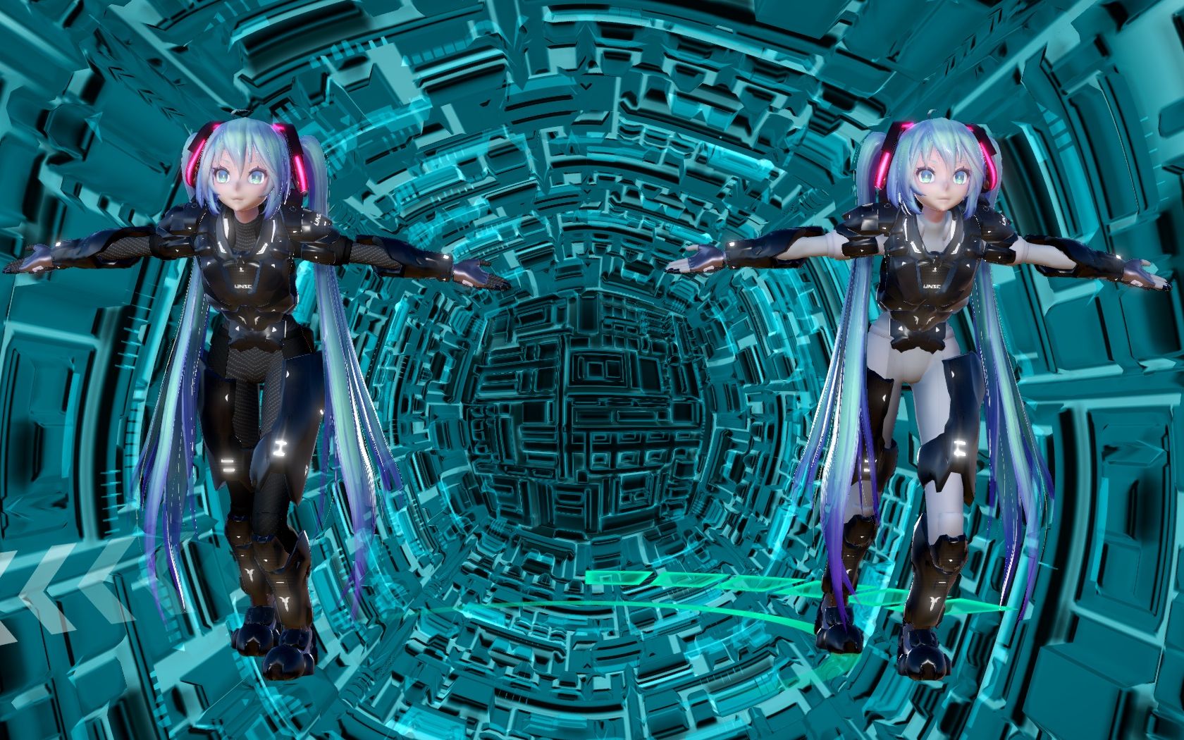[mmd]1738_tda armour miku_ we no speak americano
