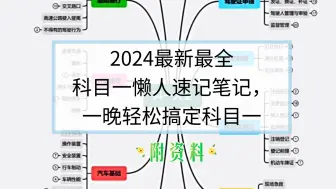 Download Video: 【2024年最新最全】科目一懒人速成笔记，一晚轻松搞定科目一