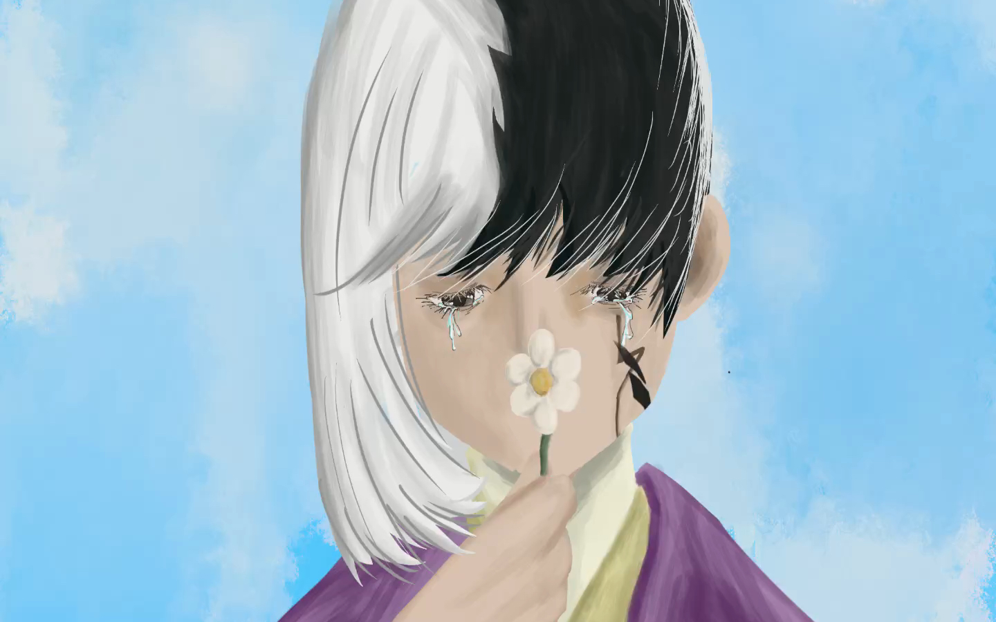 【板绘】摸一个石纪元里的浅雾幻儿,太棒了.