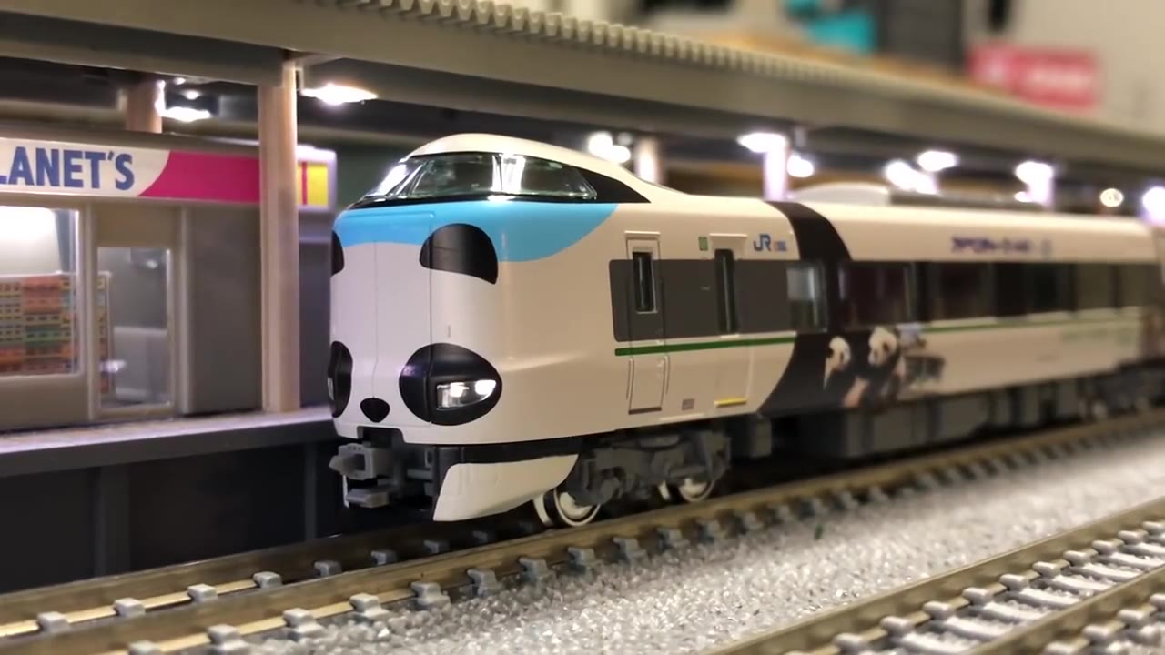 n比例 kato 287系 熊猫电力机车行走集