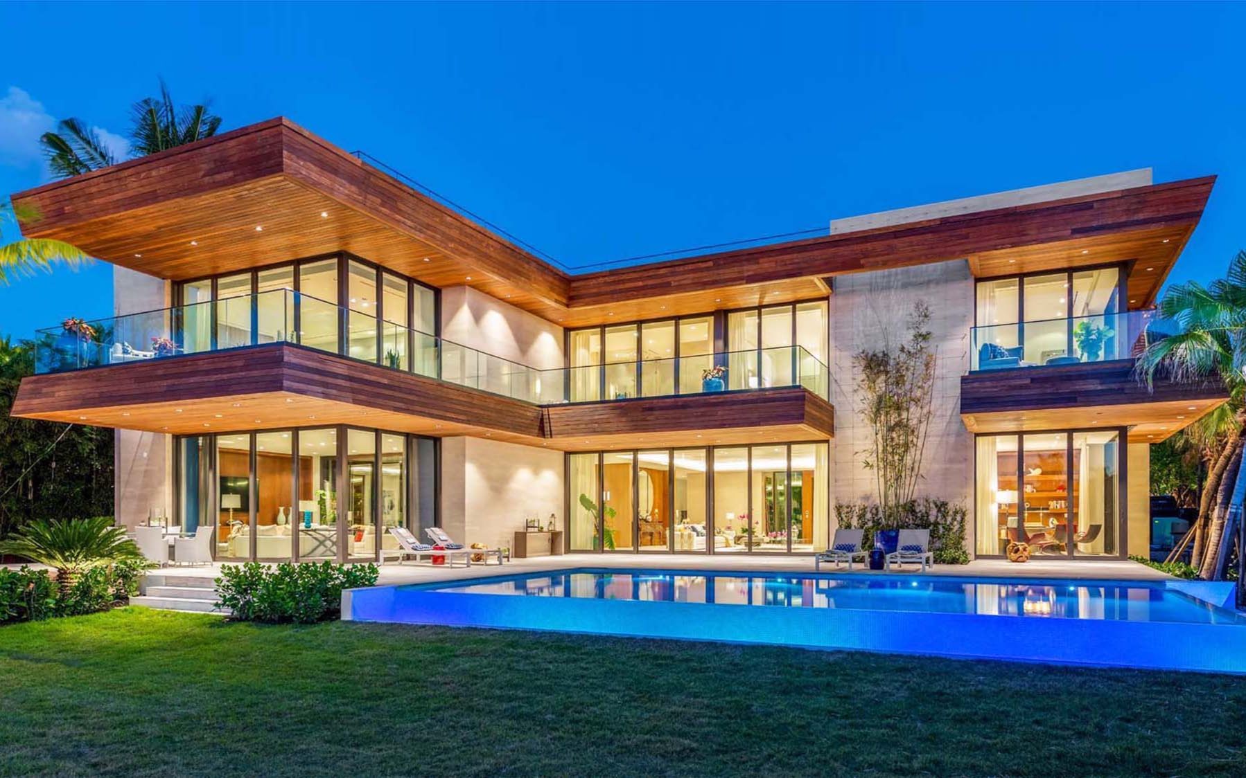 luxury home67 | 华丽的热带现代滨海豪宅~6440 n bay rd, miami