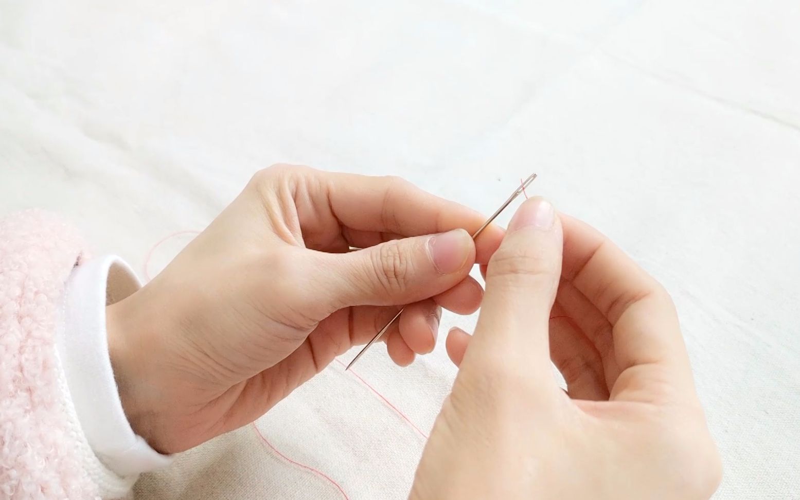 简单穿针与打结 米萌手工基础diy教程_哔哩哔哩_bilibili